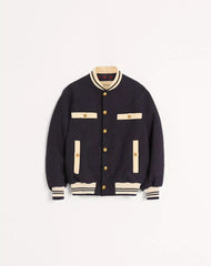 Cotton Tweed Bomber Jacket