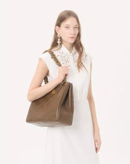 Embroidered Poplin Midi Dress