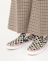 Valentino Garavani And Vans Slip-On Trainer In Fabric With Le Chat De La Maison Print And VLogo Checkerboard Print