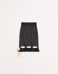 Double Satin Midi Skirt