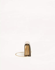 VLogo Signature Mini Shoulder Bag In Laminated Grainy Calfskin With Jewel Logo