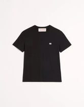 Cotton T-Shirt With VLogo Patch