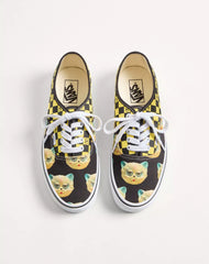 Valentino Garavani And Vans Low-Top Fabric Trainer With VLogo Checkerboard Print And Le Chat De La Maison Print
