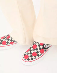 Valentino Garavani And Vans Fabric Slip-On Trainer With VLogo Checkerboard Print And Polka Dot Detail