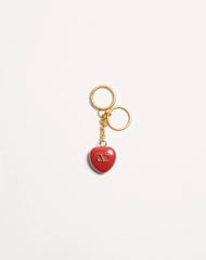 Coeur Royal Bag Charm With Key Ring In Metal And Enamel