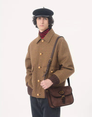 Valentino Wool Bomber Jacket With Houndstooth Pattern