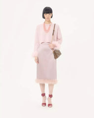 Cashmere Jumper With Feathers