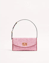 Valentino Garavani Devain Small Shoulder Bag In Cloqué Jacquard Fabric.