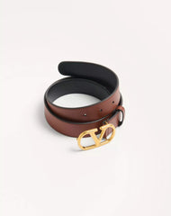 VLogo Signature Belt In Shiny Calfskin 30 Mm
