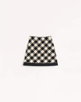 Damier Tweed Short Skirt