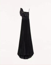 Long Dress In Embroidered Light Georgette