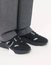 Demivee Trainer In Mesh Fabric With Suede Inserts