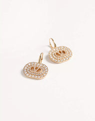 Vlogo Signature Earrings In Metal With Swarovski® Crystals