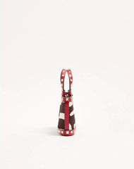 Rockstud Mini Shopping Bag In Pony-Effect Calfskin