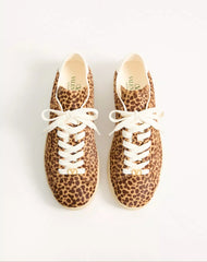 Royco Trainer In Hair Calf With Fauve Eclat Print And Nappa Calfskin