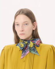 Apres L'Hiver Poppies Bandeau Scarf In Silk