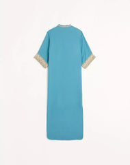 Kaftan Dress In Embroidered Cady Couture