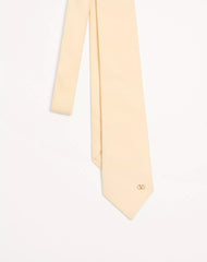 Valentie Silk Tie With VLogo Signature Detail