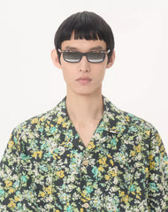 Valentino Cotton Poplin Bowling Shirt With Papier Floral Print