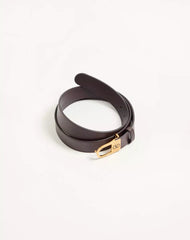 VLogo Signature Belt In Shiny Calfskin 30 Mm With Enamelled Logo Detail