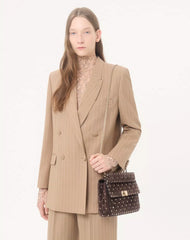 Valentino Garavani Rockstud Spike Medium Suede Bag