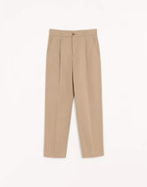 Valentino Trousers In Cotton Gabardine With VLogo Embroidery
