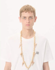 Cotton T-Shirt With VLogo Patch
