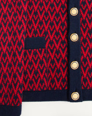 Wool Cardigan With Toute La V Pattern