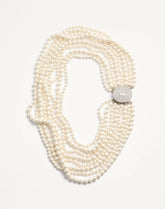Ovalette Necklace In Metal, Baroque Glass Beads, And Swarovski® Crystals