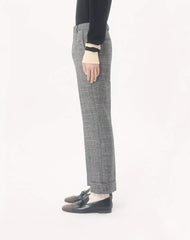 Valentino Mouliné Wool Trousers With Turn-Ups
