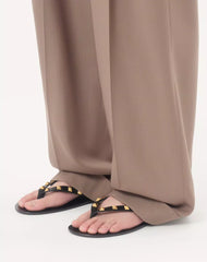 Rockstud Goatskin Flip-Flops