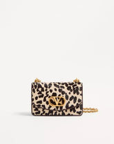 Valentino Garavani Vain Small Shoulder Bag In Pony Effect Calfskin With Animalier Print
