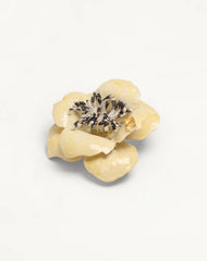 Valentino Fleur Lumineuse Tie Clip In Metal, Enamel And Fabric