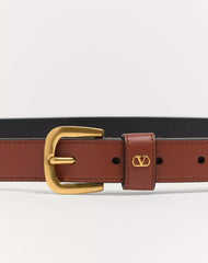 VLogo Signature Belt In Shiny Calfskin 25 Mm