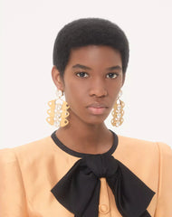 Pages Earrings In Metal And Crystal