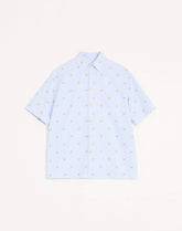 Valentino Cotton Oxford Shirt With Le Chat De La Maison Print