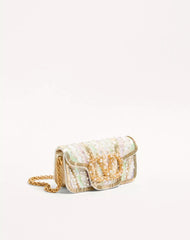 Valentino Garavani Locò Small Embroidered Shoulder Bag With Jewel Logo