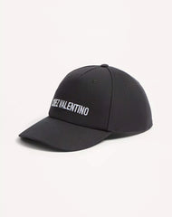Chez Valentino Cotton Baseball Cap With Embroidery