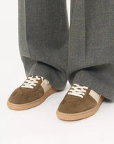 Upvillage Low Top Trainer In Split Leather And Calfskin Nappa Leather