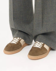 Upvillage Low Top Trainer In Split Leather And Calfskin Nappa Leather