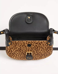 Valentino Garavani Flâneuse Small Shoulder Bag in Pony-Effect Calfskin with Animalier Print