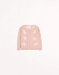 Embroidered Cardigan With Lace Inserts