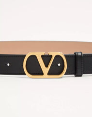 VLogo Signature Reversible Shiny Calfskin Belt - 30Mm / 1.2 In.