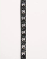 Rockstud Leather Bracelet With Ruthenium Studs