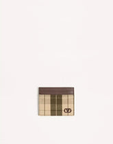 VLogo Signature Cardholder In Checked Fabric