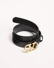VLogo Signature Belt In Shiny Calfskin 30 Mm