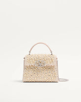 Valentino Garavani Mini Vsling Handbag With Pearls, Rhinestones And Jewel Logo