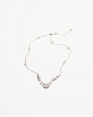 Ovalette Necklace In Metal, Pearls And Swarovski® Crystals