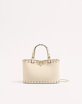 Rockstud Mini Shopping Bag In Grainy Calfskin