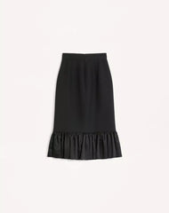 Crepe Couture Midi Skirt